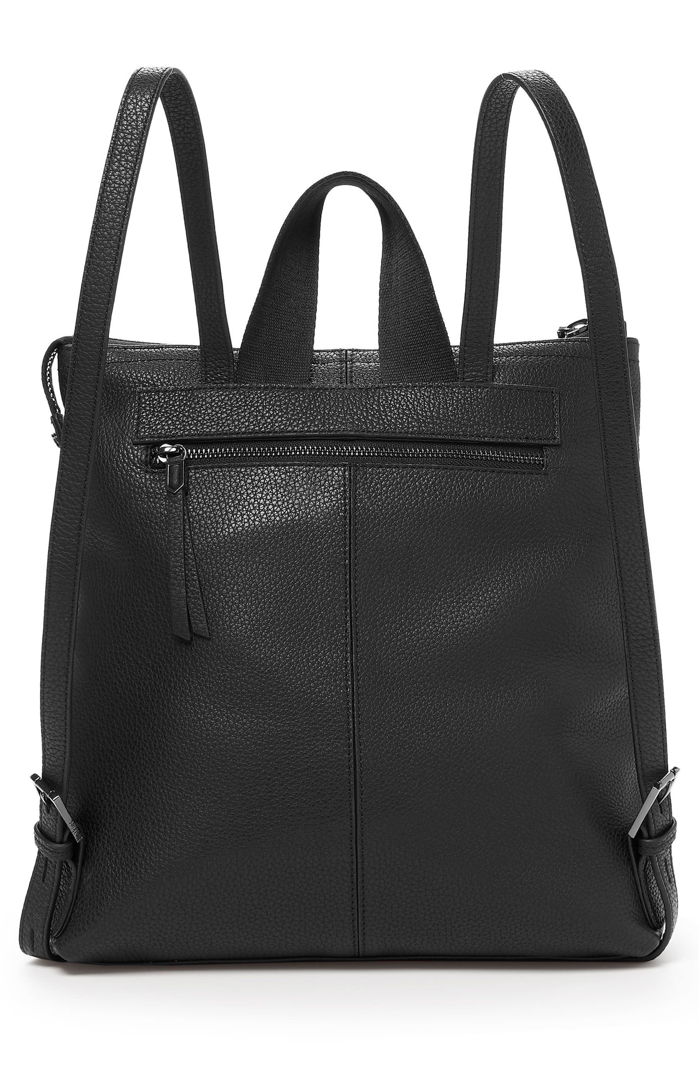 Noho Leather Backpack, Alternate, color, BLACK