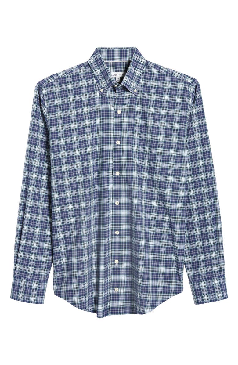 Peter Millar Robertson Crown Finish Plaid Button-Down Shirt, Alternate, color,