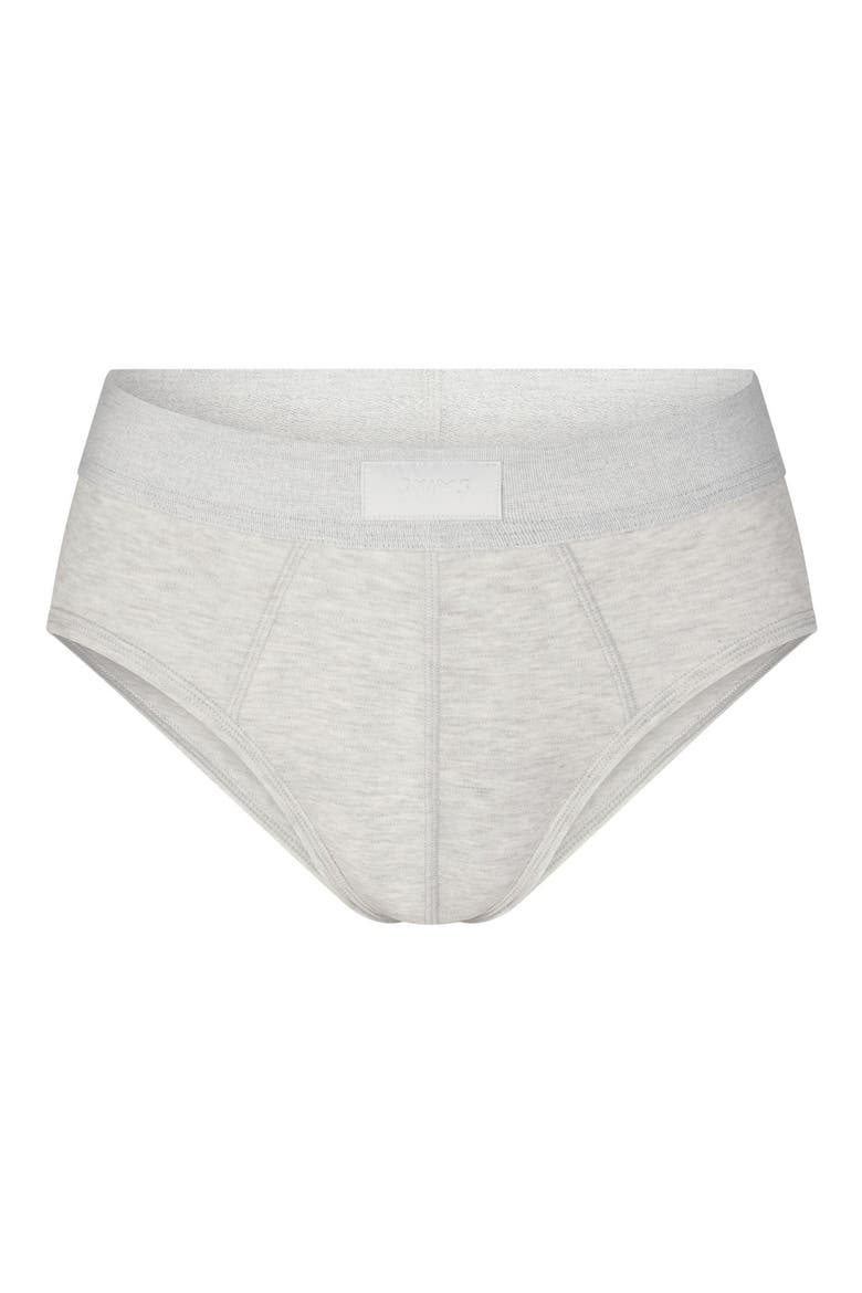 Cotton & Modal Blend Briefs, Alternate, color, LIGHT HEATHER GREY