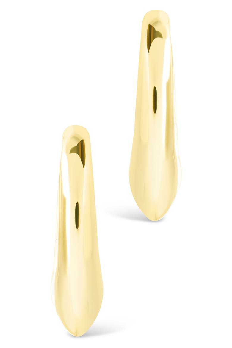 Colby Pointed Teardrop Hoop Earrings, Alternate, color, GOLD