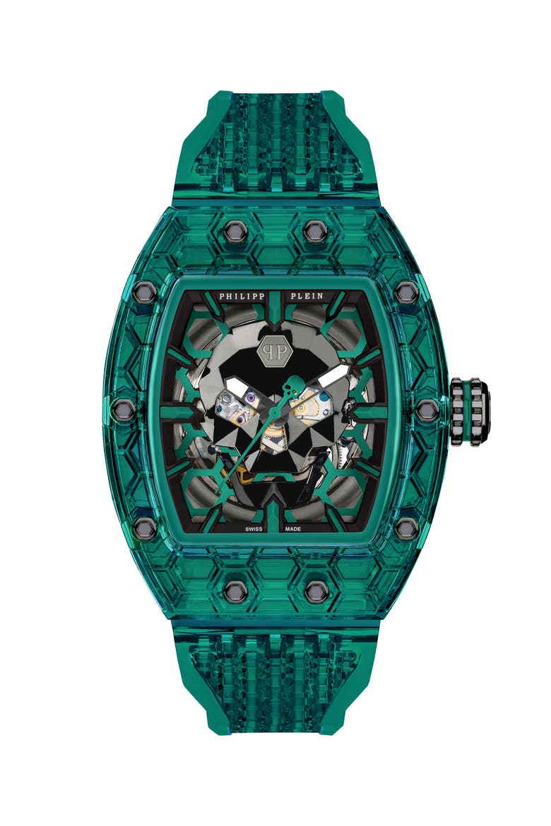 Crypto King Atomic Emerald Watch Men, Main, color, green