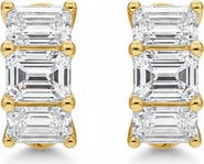 BY ADINA EDEN Lab Grown Diamond Emerald Tennis Huggie Earring 14K
