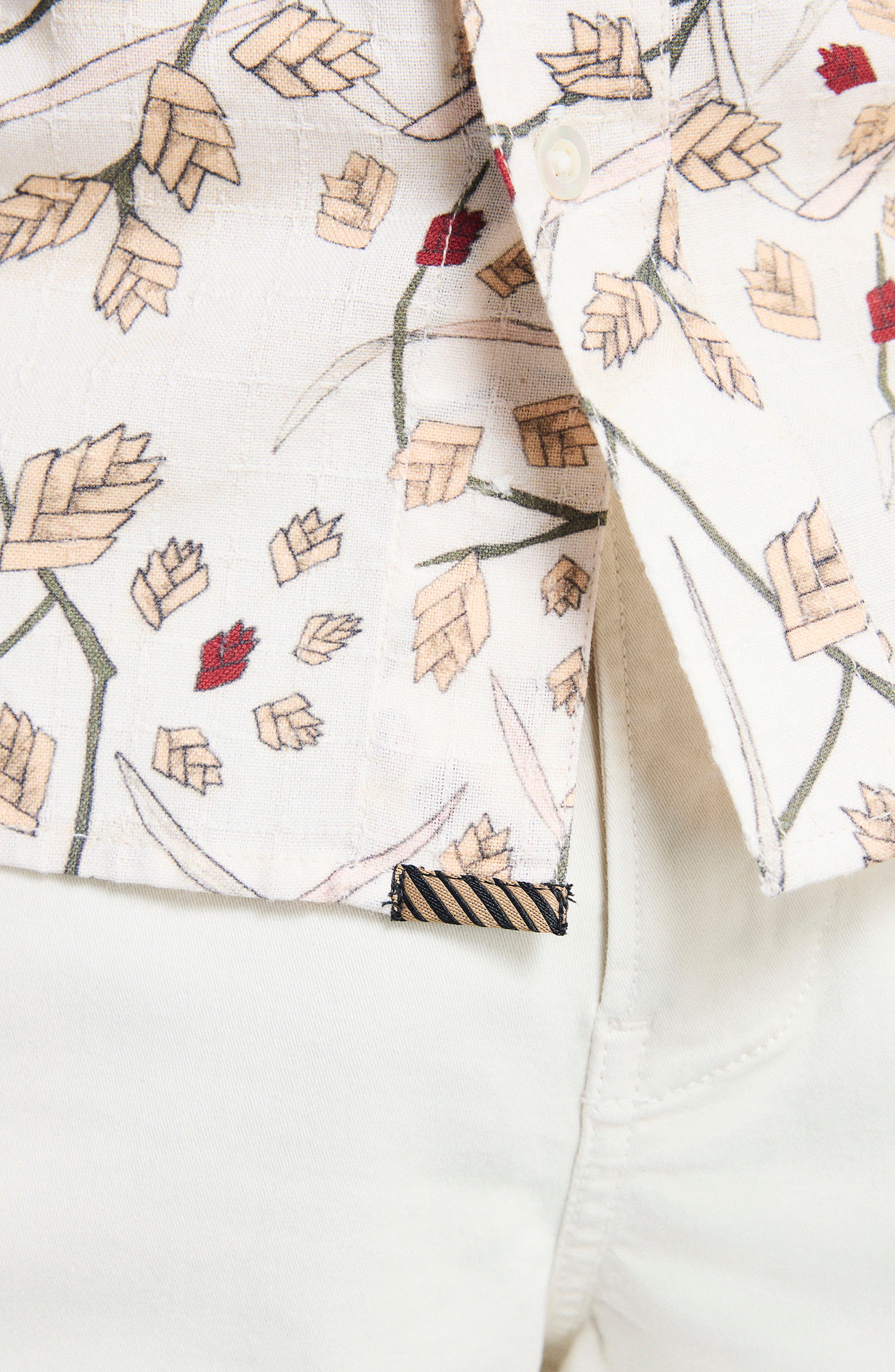 Textural Oat Short Sleeve Button-Up Shirt - image 2