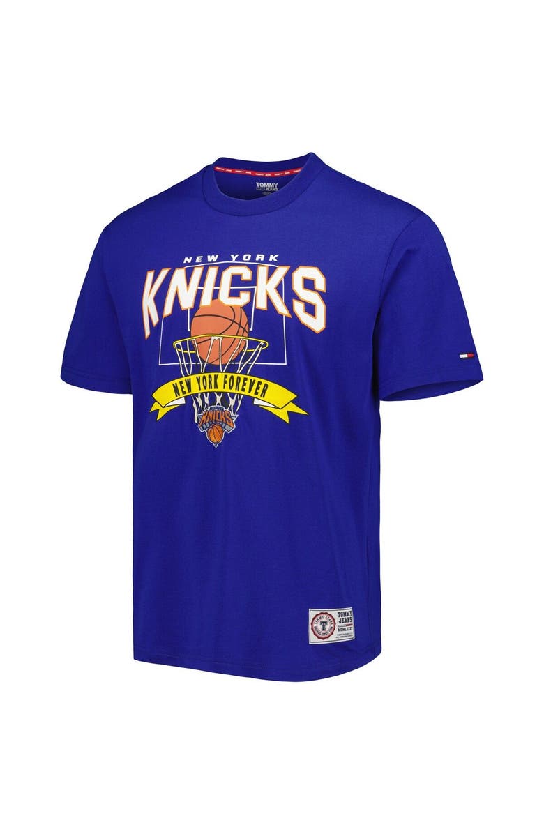 TOMMY JEANS Men's Tommy Jeans Blue New York Knicks Tim Backboard T-Shirt, Alternate, color, 