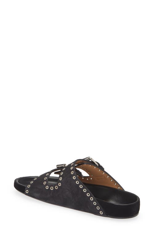 Isabel Marant Lennyo Studded Slide Sandal In Black