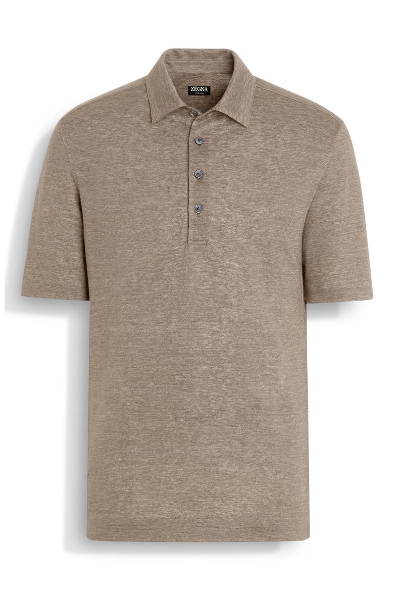 Linen Polo, Alternate, color, MED BEIGE