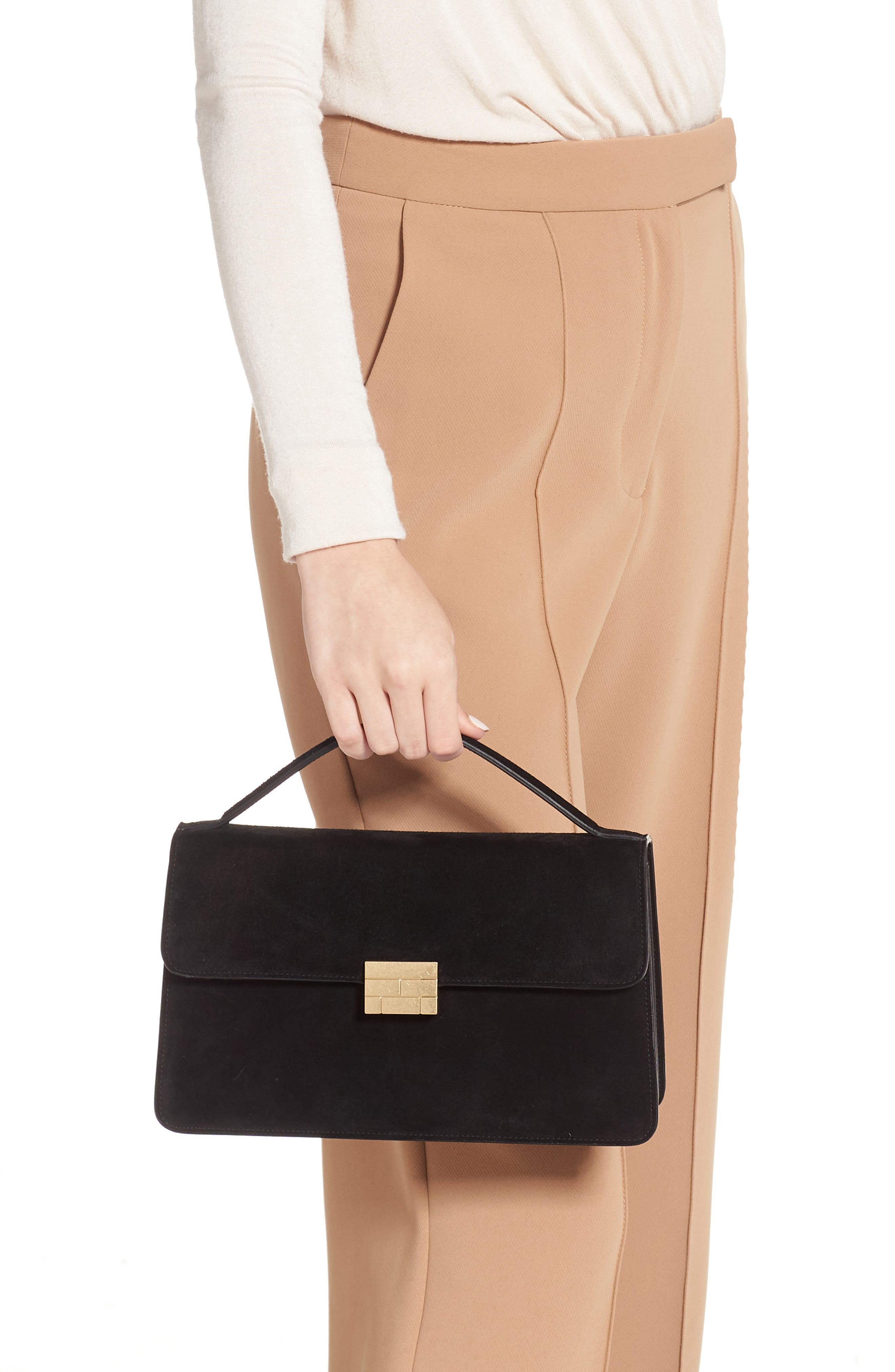 FRAME Le Signature Medium Leather Crossbody Bag, Alternate, color, 