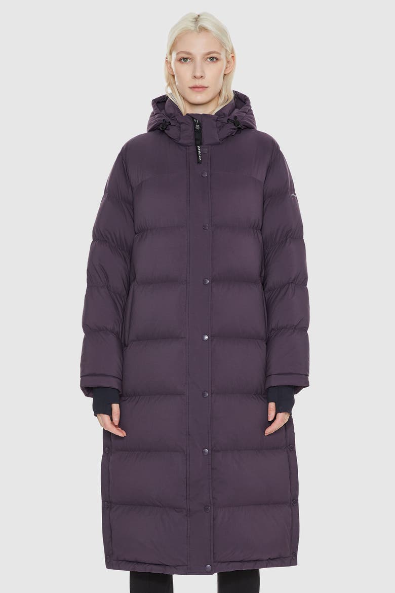 Puff-O® Long Down Puffer Jacket, Alternate, color, Purple