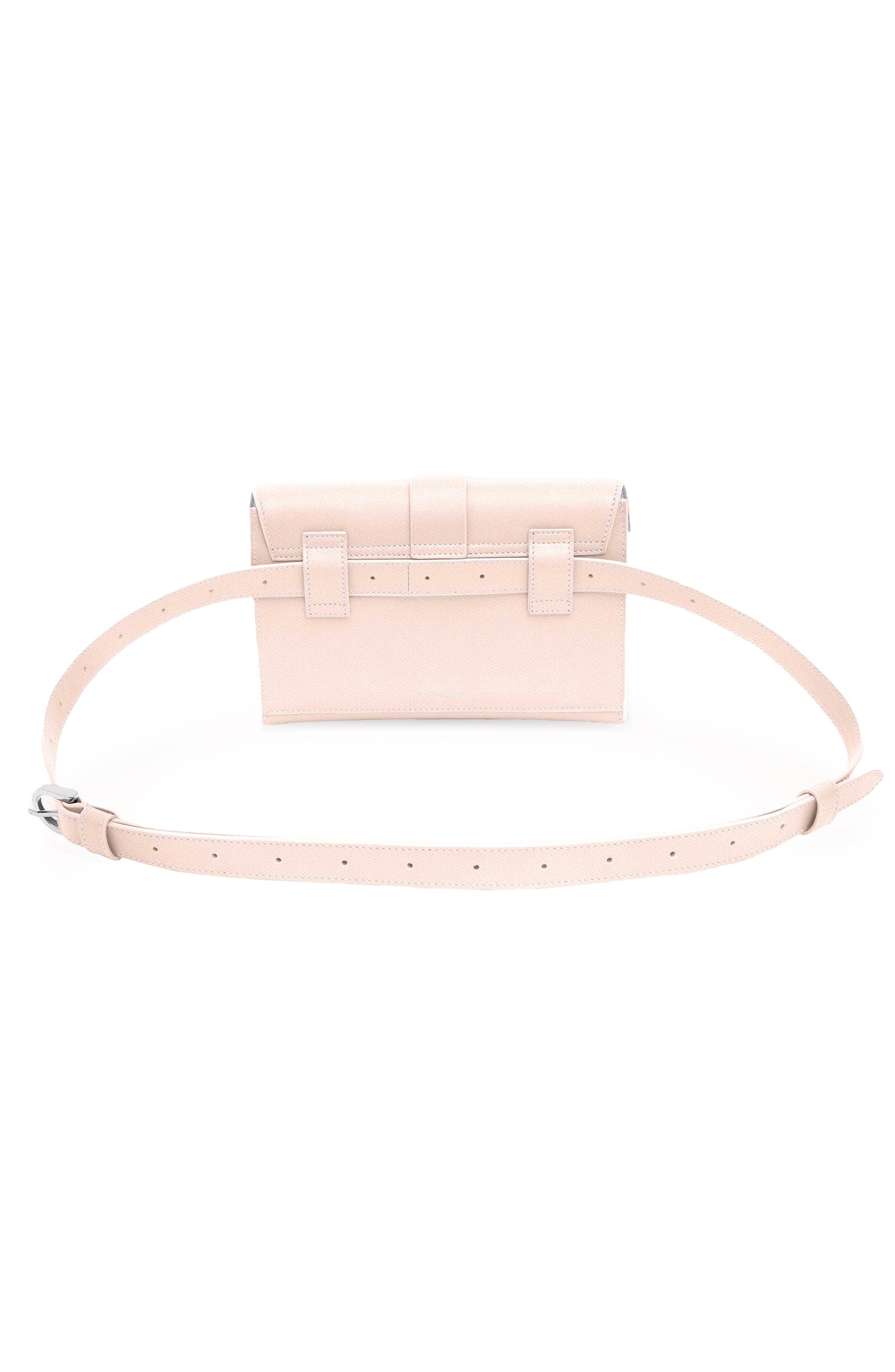 SENREVE Aria Belt Bag Pebbled Leather 5-Way Convertible Handbag, Alternate, color, Blush