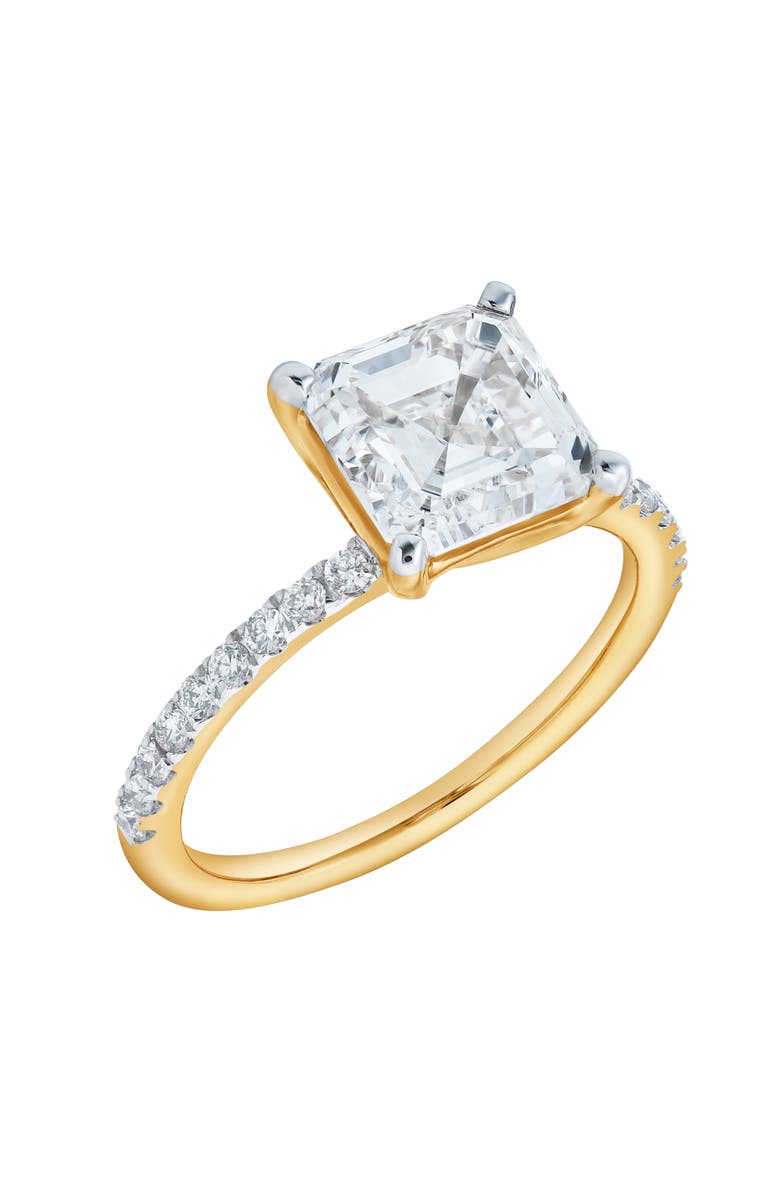 LuvMyJewelry Ani 14K Yellow Gold Emerald Cut Lab Grown Diamond Engagement Ring - 2.7 Ct, Alternate, color, 14K Yellow Gold