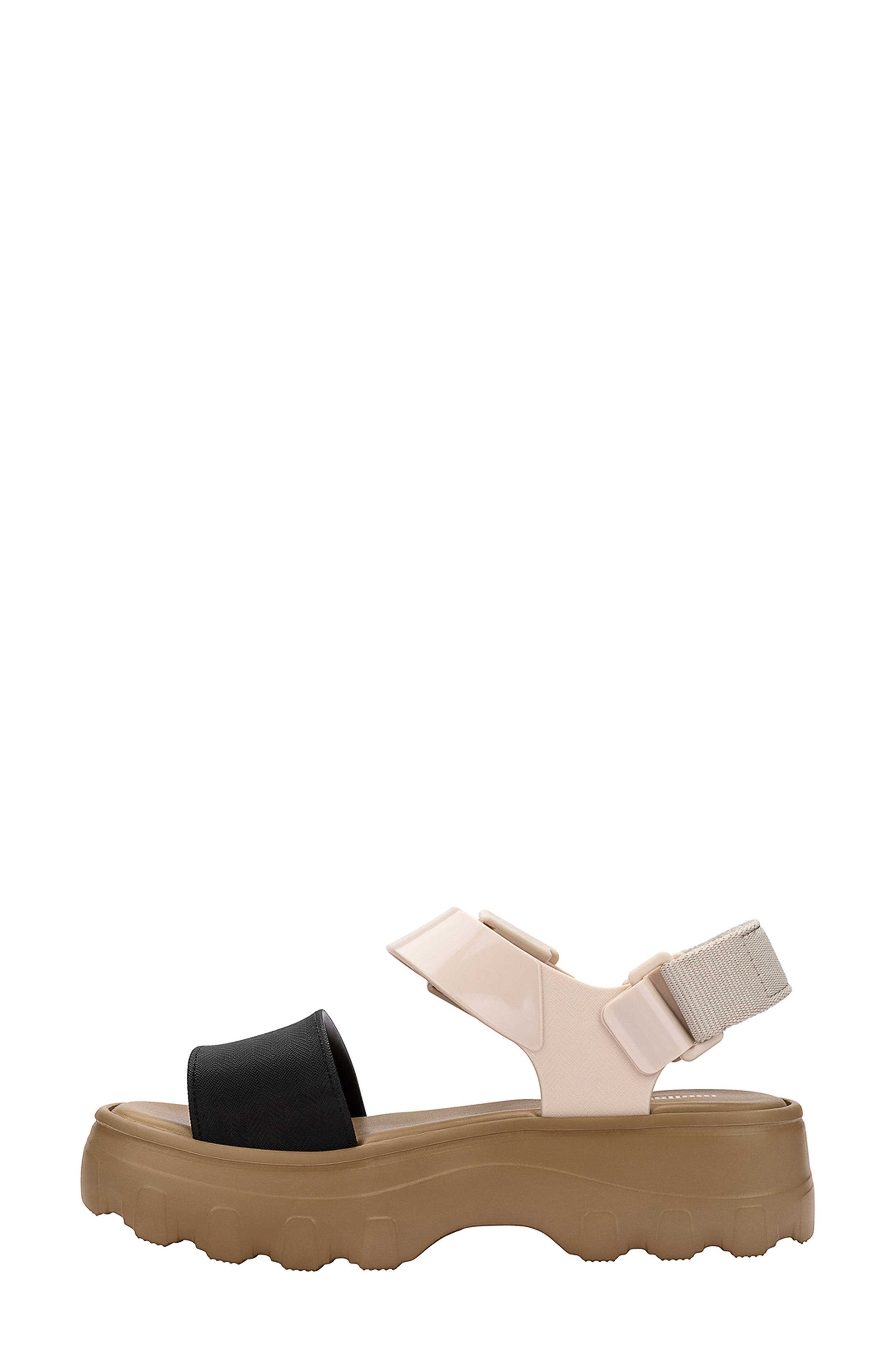 Kick Off Platform Sandal, Alternate, color, BEIGE/BLACK