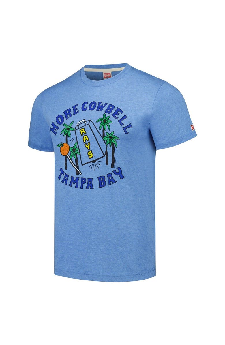 Homage Men's Homage Light Blue Tampa Bay Rays Doodle Collection More Cowbell Tri-Blend T-Shirt, Alternate, color, Light Blue