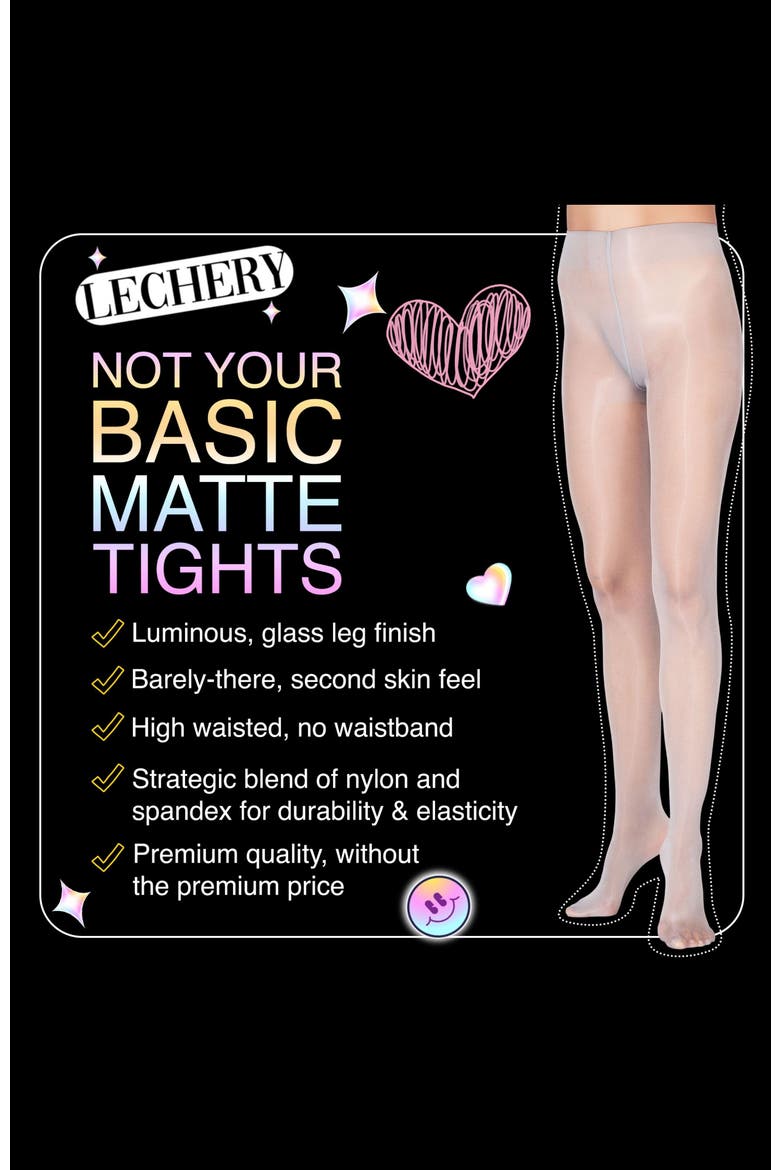 3-Pack ​Glossy Colored Fashion ​Sheer Tights for Women, Alternate, color, White