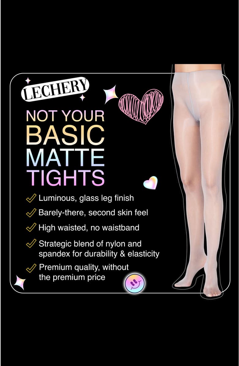 LECHERY<sup>®</sup> 3-Pack Glossy Colored Fashion Sheer Tights for Women, Alternate, color, White