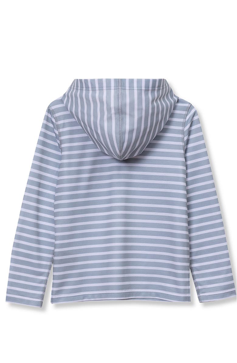 Lands' End Boys Henley Pullover Hoodie, Alternate, color, Cool Gray Stripe