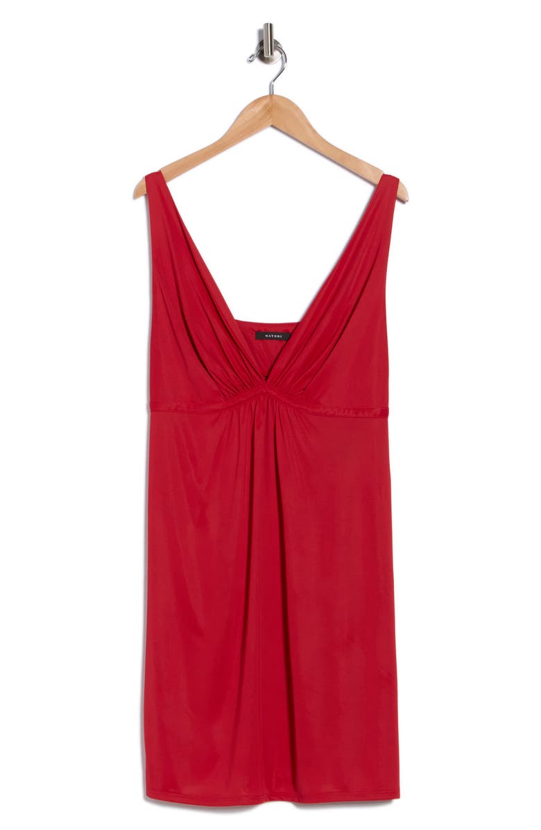 Natori Empire Waist Knit Chemise, Alternate, color, Red