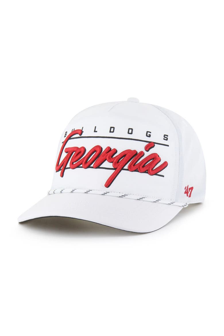 Men's '47 White Georgia Bulldogs Condor Hitch brrr° Adjustable Hat, Main, color, White