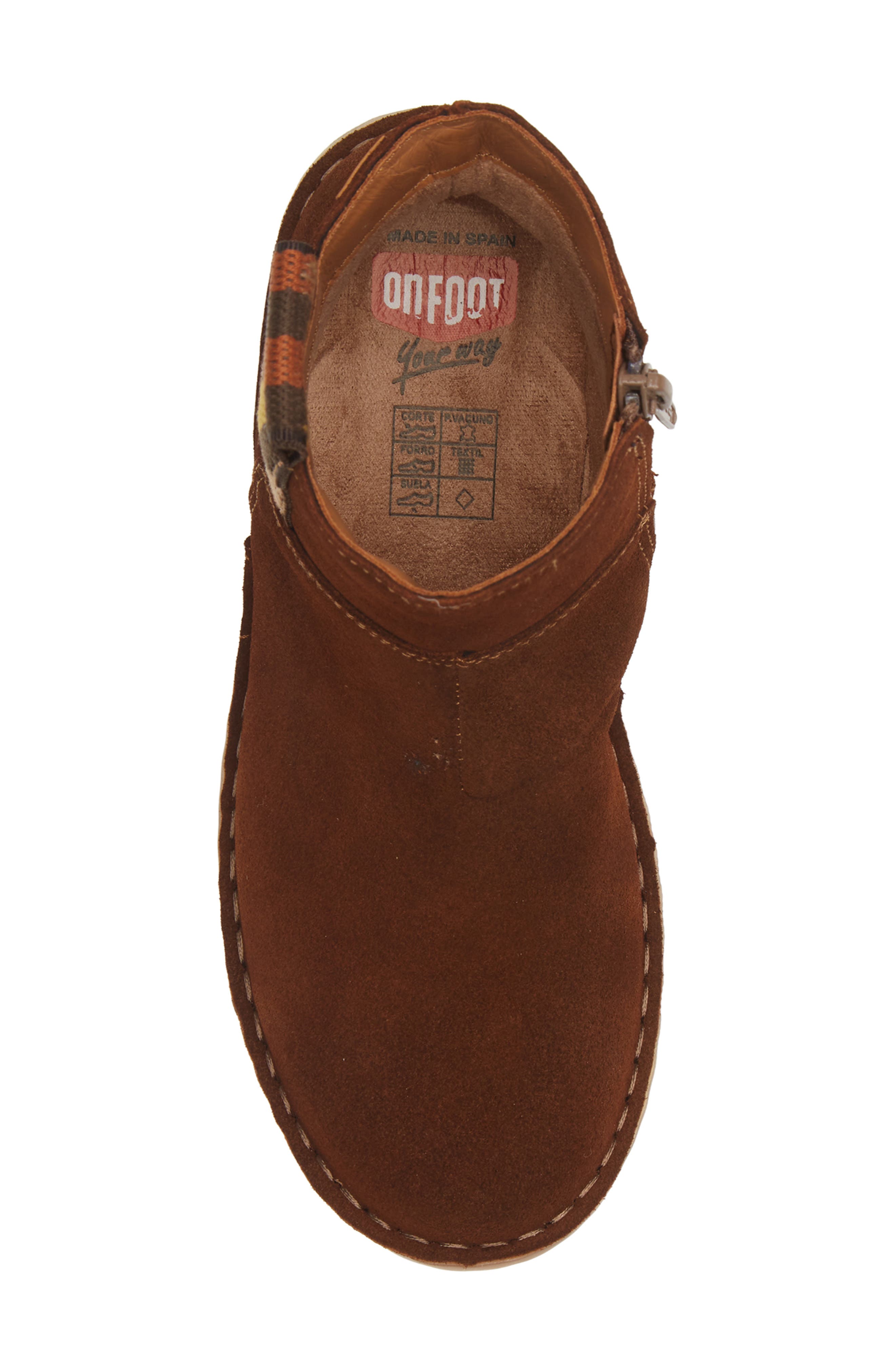 On Foot Silken Waterproof Suede Bootie, Alternate, color, 