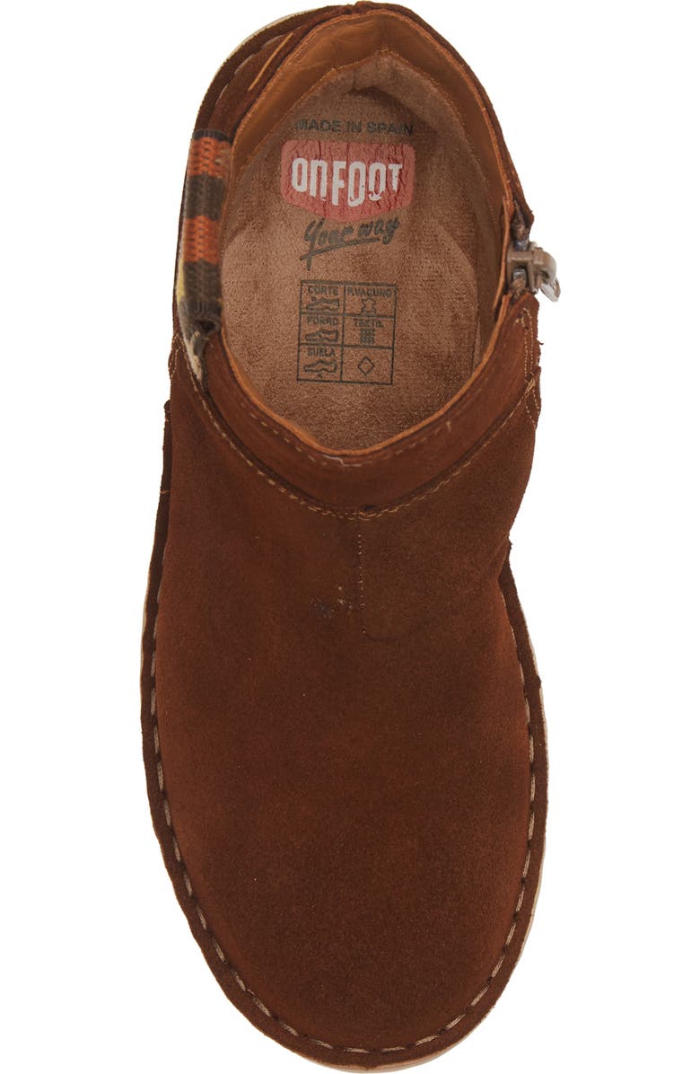 On Foot Silken Waterproof Suede Bootie, Alternate, color,