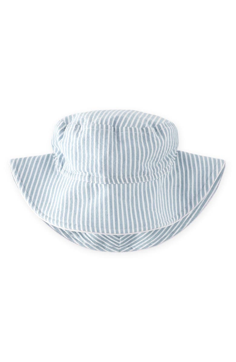 Pehr Seersucker Bucket Hat, Main, color, Marine Blue