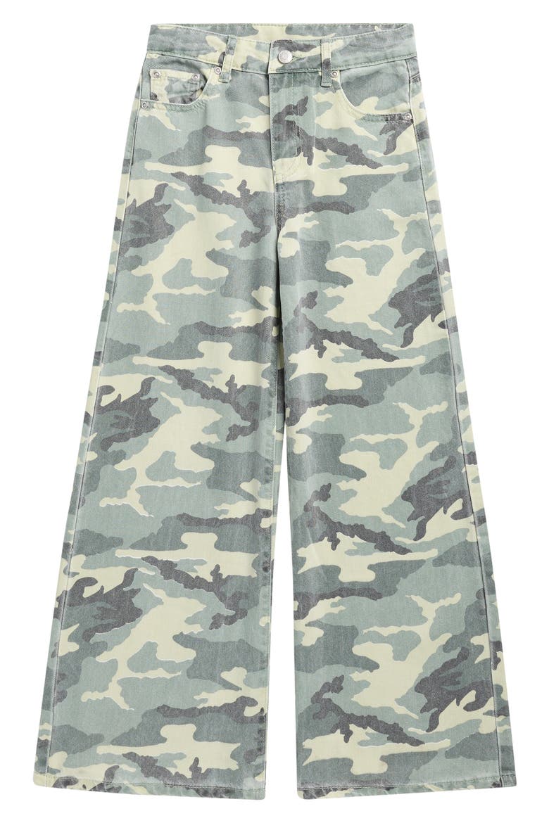 Kids' Camo Wide Leg Jeans, Main, color, CAMO PRINT