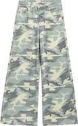 Tractr Kids' Camo Wide Leg Jeans