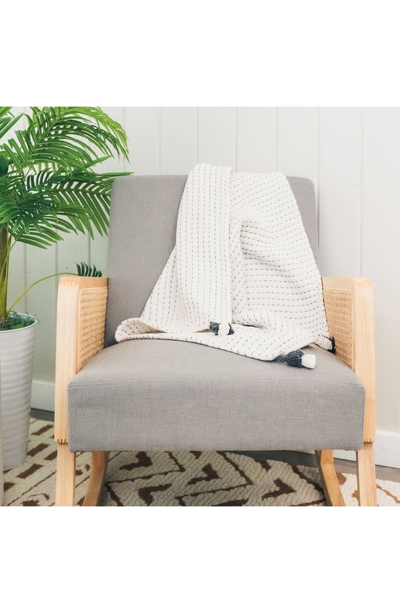 CRANE BABY Luxe Cotton Baby Blanket, Alternate, color, White