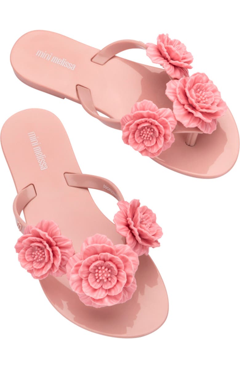 Mini Melissa Kids' Mini Harmonic Springtime Flip Flop, Alternate, color, Pink