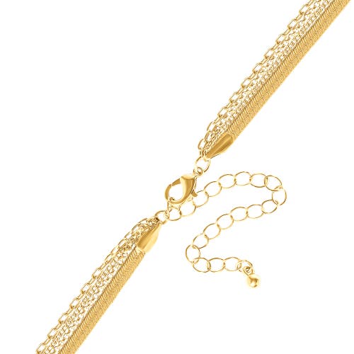 Jessica Simpson Layered Butterfly, Cross & Heart Pendant Necklace Set In Gold