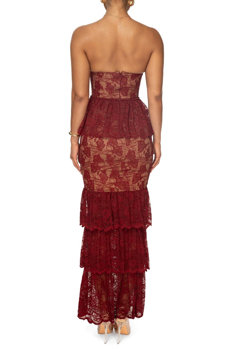 JLUXLABEL Fairytale Ending Ruffle Lace Gown, Alternate, color, 