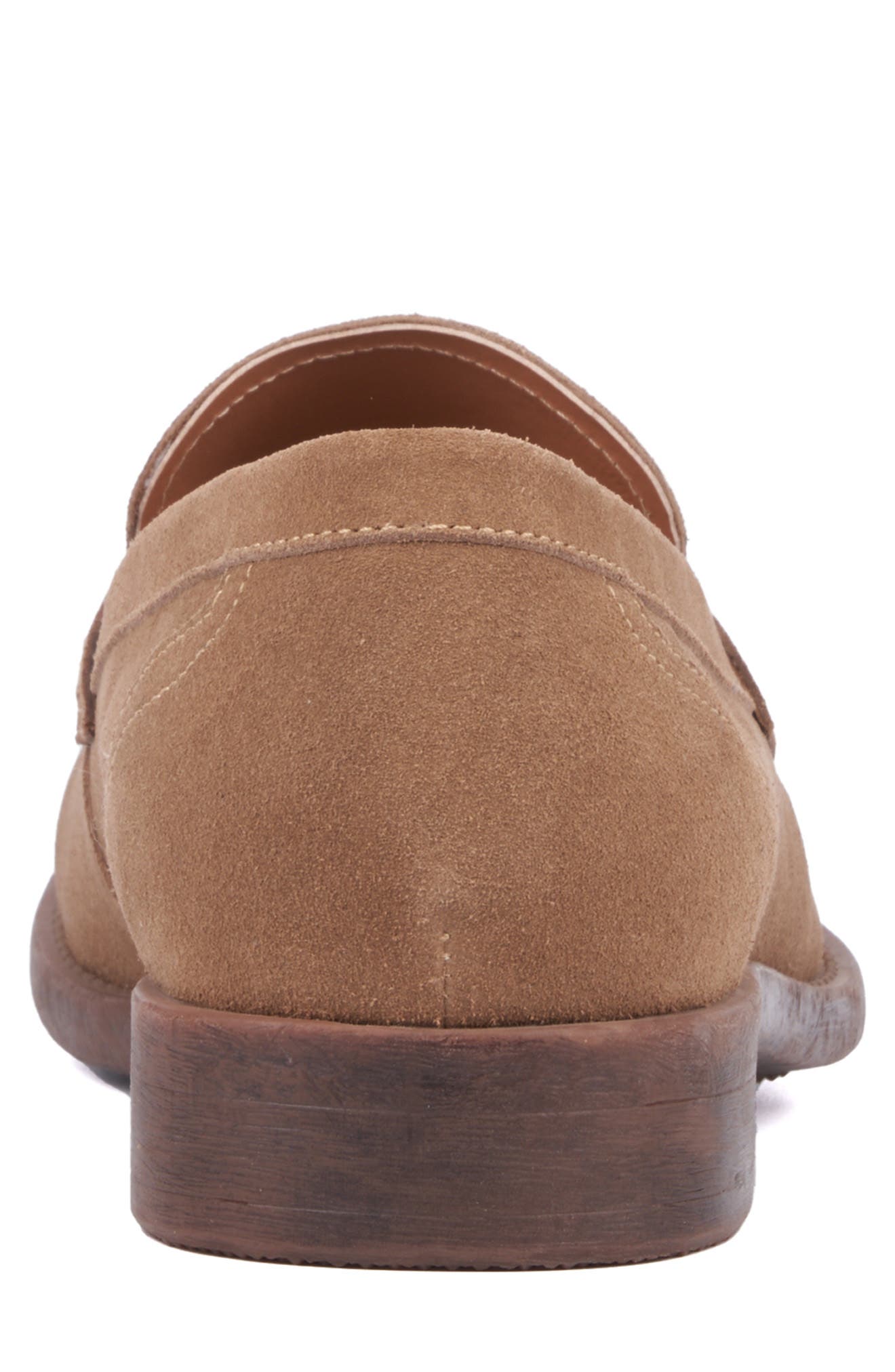 VINTAGE FOUNDRY Harry Apron Toe Penny Loafer, Alternate, color, Taupe