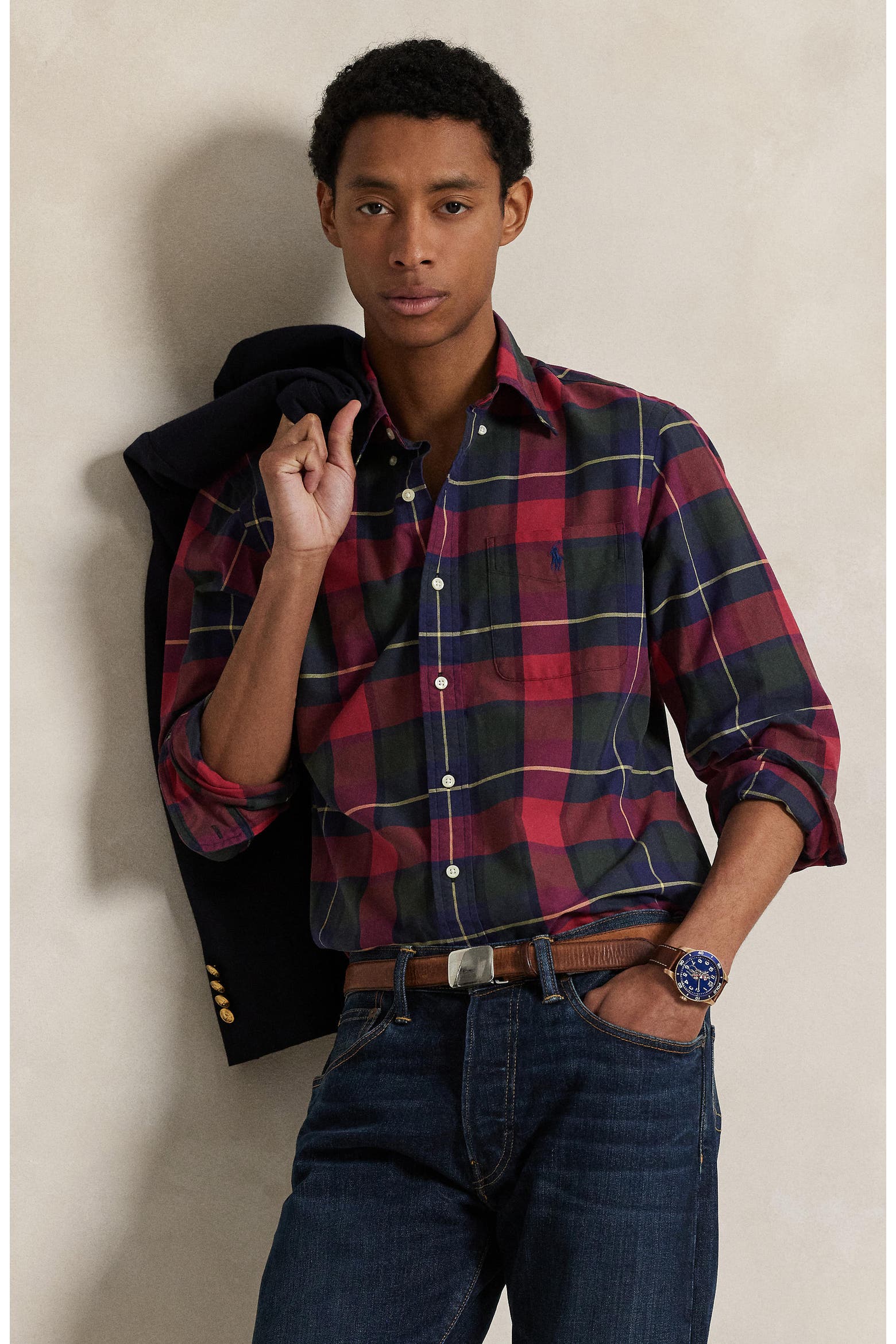 Classic Red Color Code Classic Fit Plaid Cotton Oxford Button-Down Shirt (Men) | Nordstromrack
