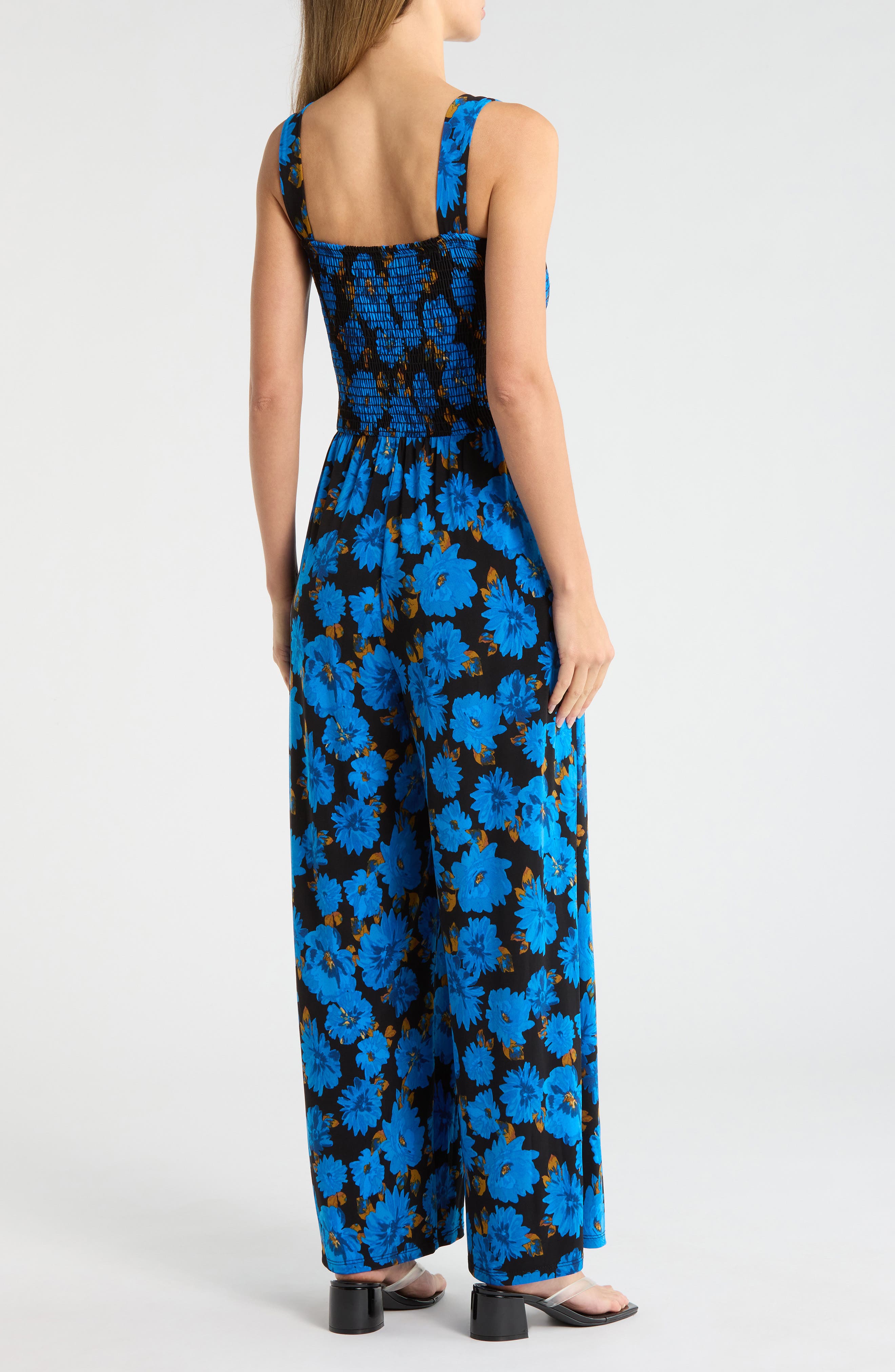 Smocked Knit Sleeveless Jumpsuit - image 2