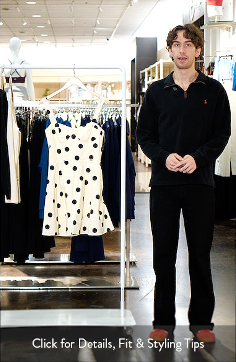 Marcy Polka Dot Stretch Cotton Bustier Minidress, sales video thumbnail