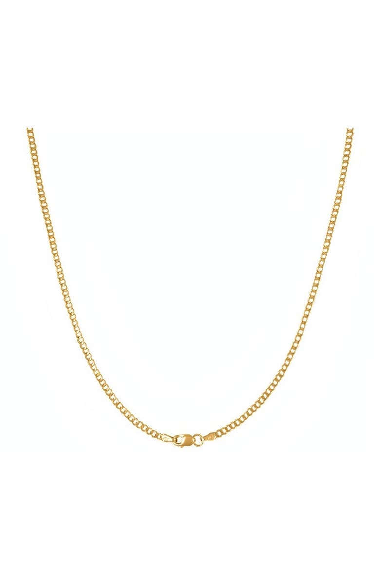 Donatello Gian 10k Gold Super Light-Weight Curb Chain Necklace, Main, color, 