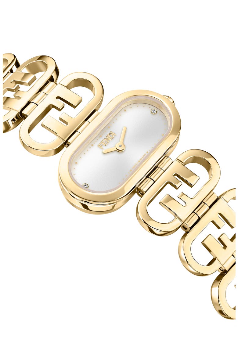 O'Lock Diamond Bracelet Watch, 28.3mm x 14.8mm, Alternate, color, GOLD