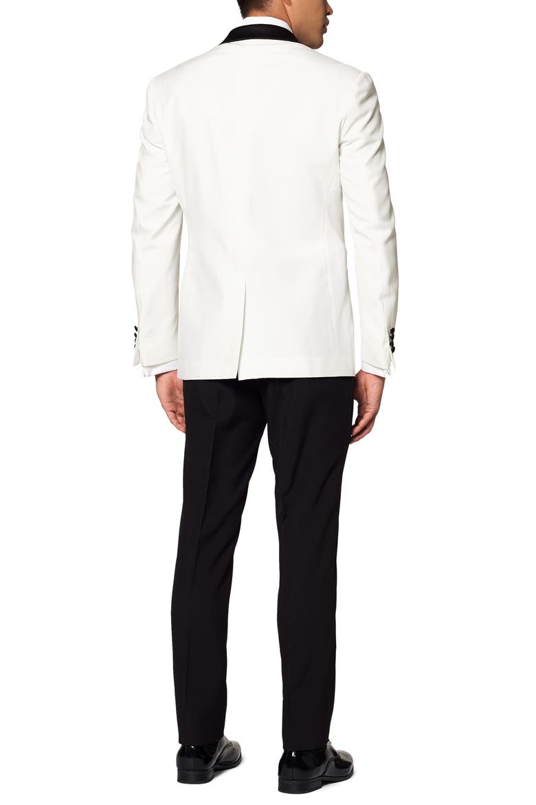 Pearly White Two-Piece Suit & Bow Tie, Alternate, color, WHITE