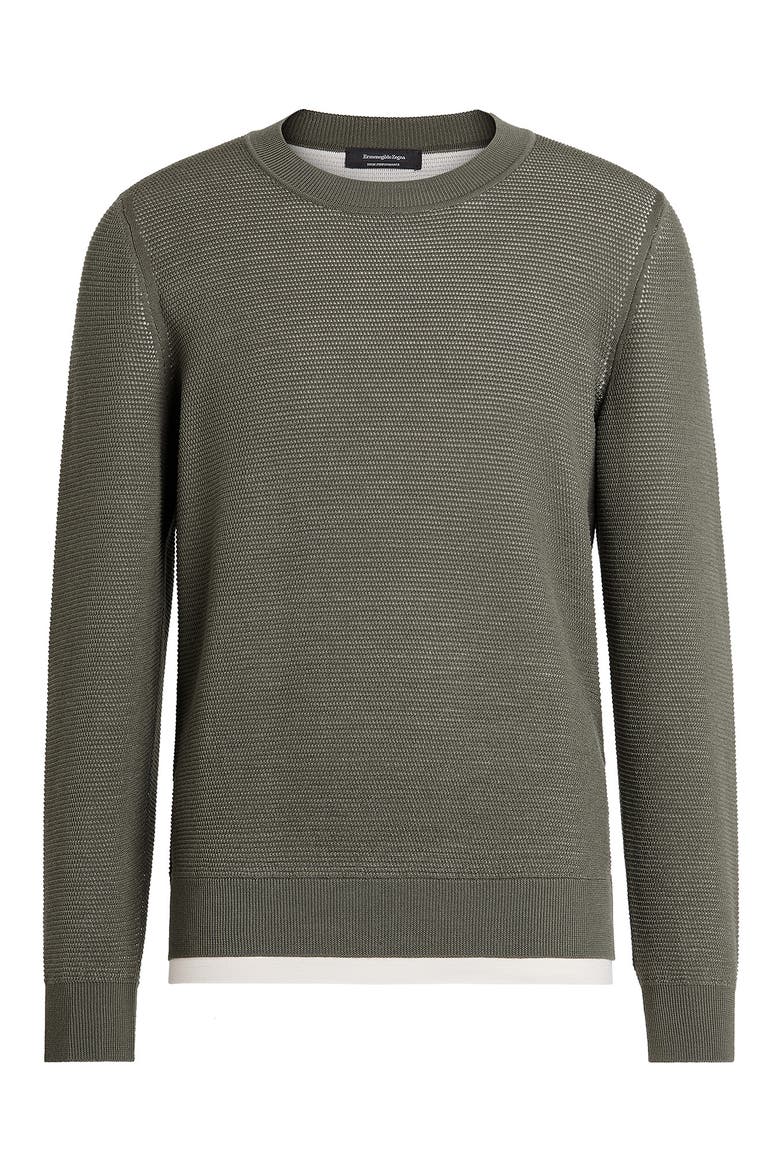 High Performance™ Wool Crewneck Sweater, Alternate, color, GREEN FAN