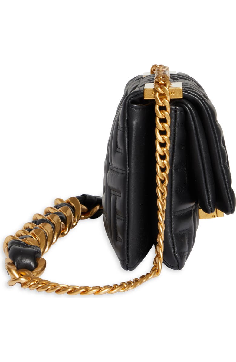 Balmain Small 1945 Soft Monogram Quilted Leather Shoulder Bag, Alternate, color,