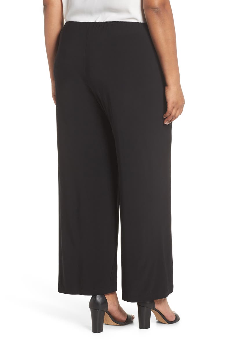 Matte Jersey Straight Leg Pants, Alternate, color, BLACK