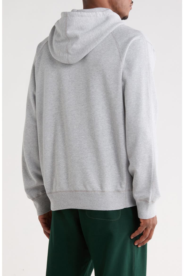 Monogram Midweight Terry Hoodie, Alternate, color, HEATHER GREY