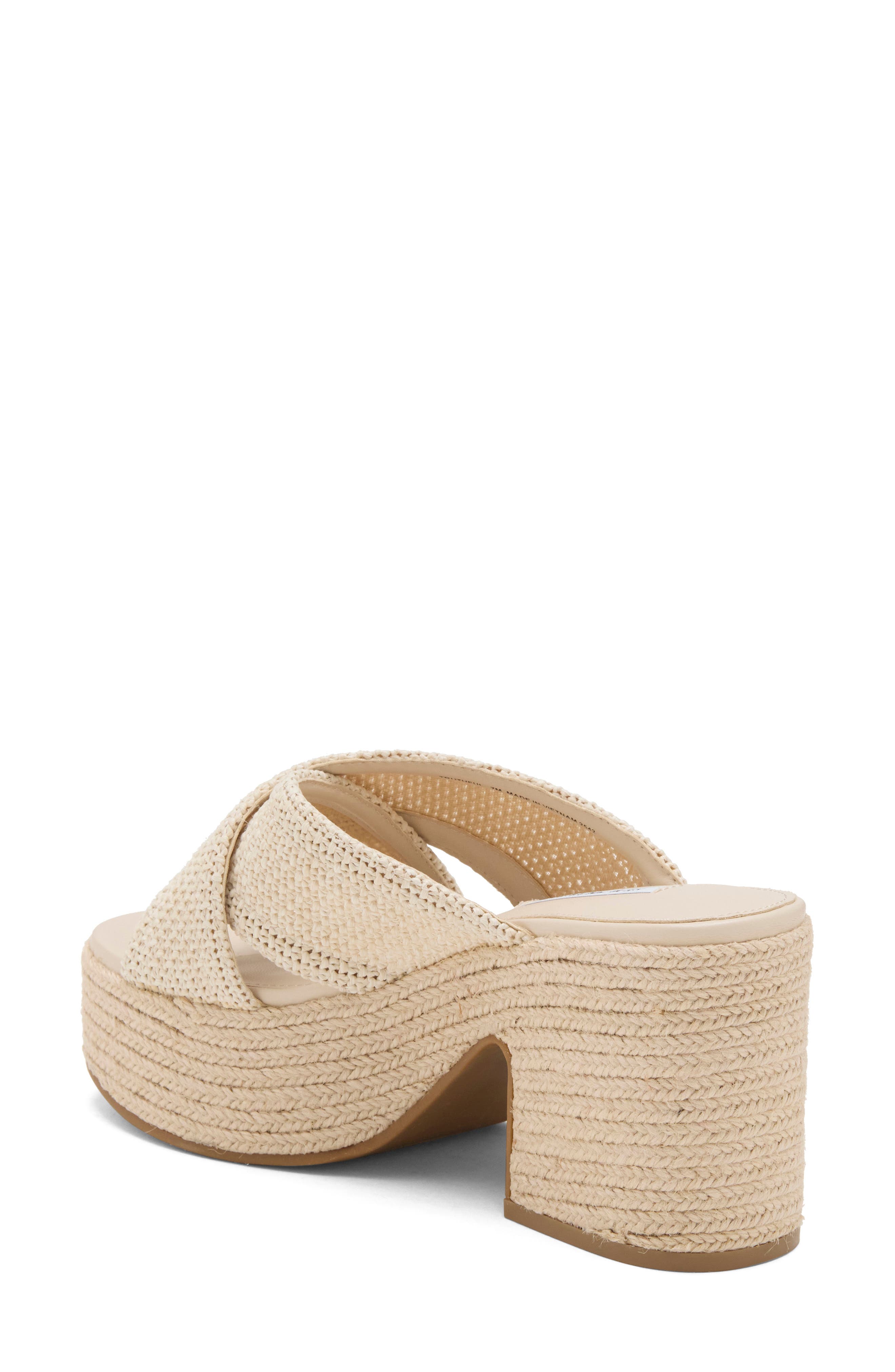 Truthful Platform Slide Sandal, Alternate, color, NATURAL