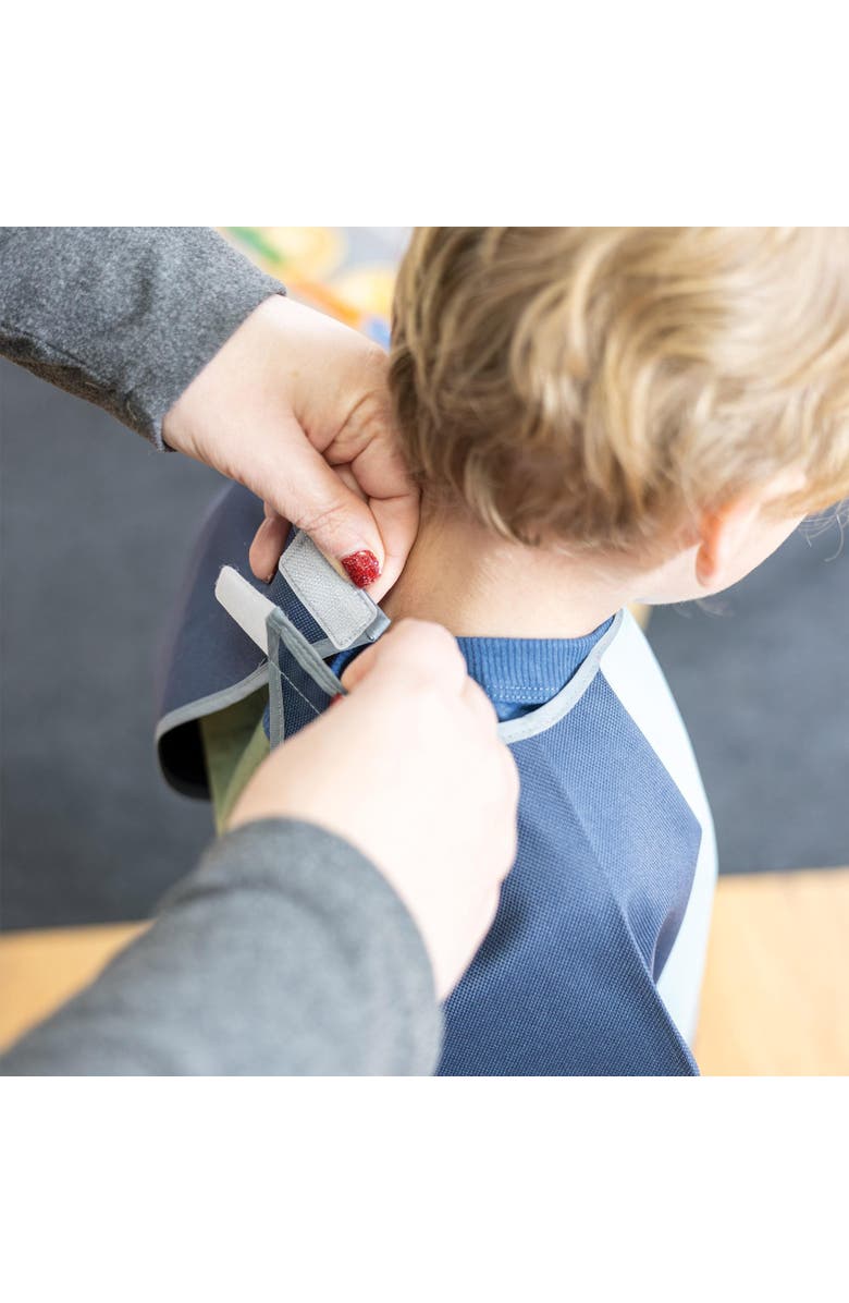 Kaplan Early Learning Company Preschool Long Sleeve Art Apron - Set of 4, Alternate, color, Blue