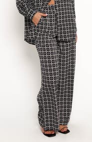 Petal & Pup Haddie Geo Foral Drawstring Pants