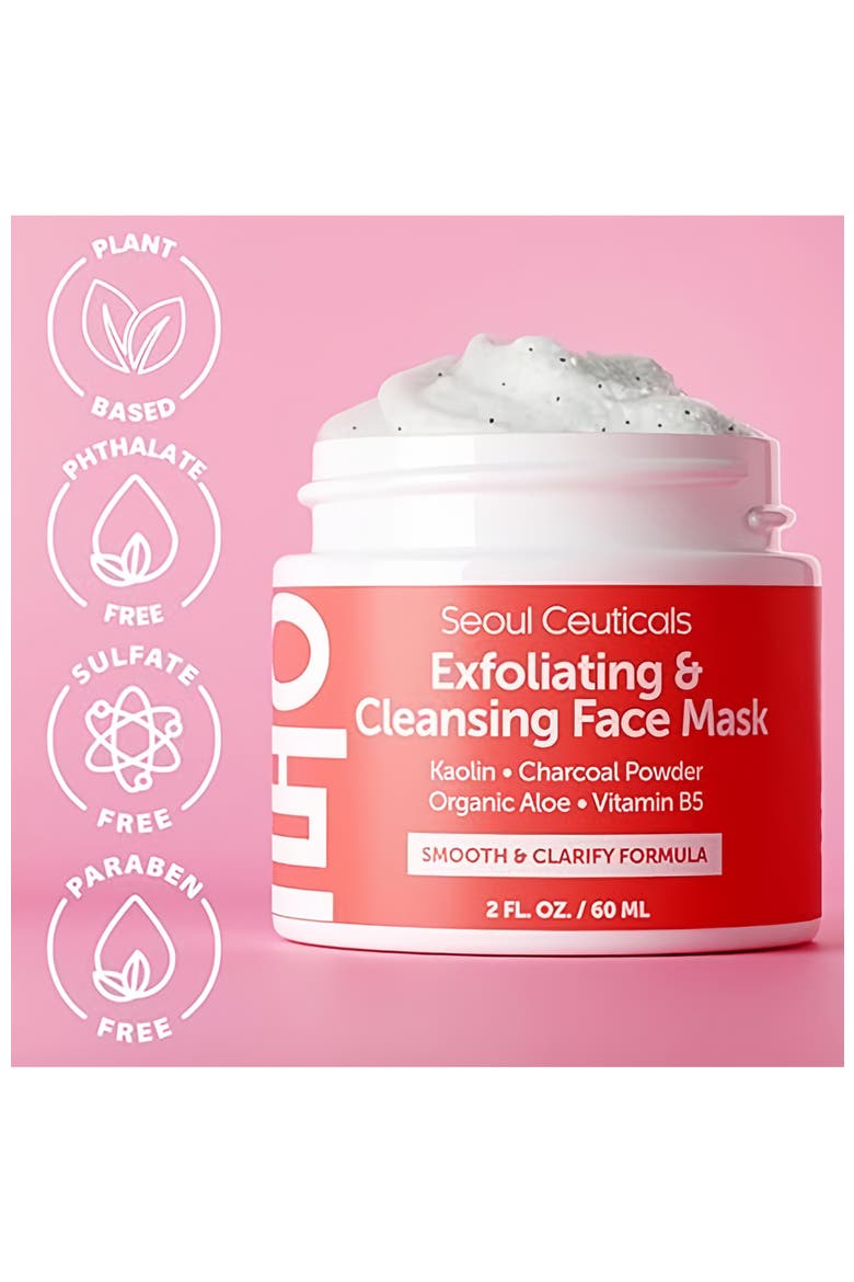 Exfoliating & Cleansing Korean Face Mask, Alternate, color, Clear