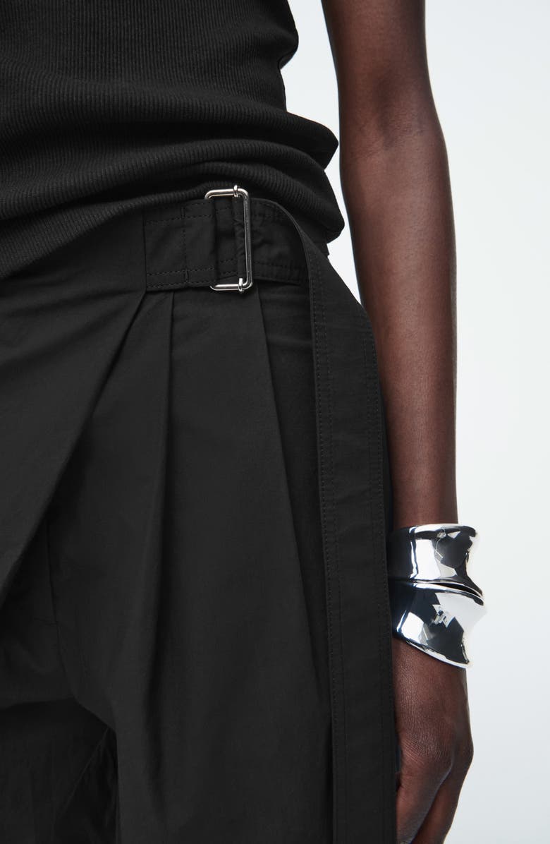 COS Renkon Wrap Look Cotton Bermuda Shorts, Alternate, color, 