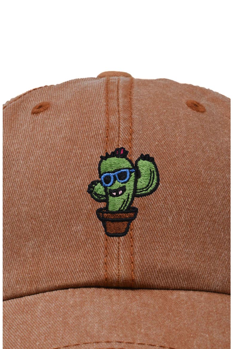 Cactus Embroidered Casual Cap, Alternate, color, Washed Orange