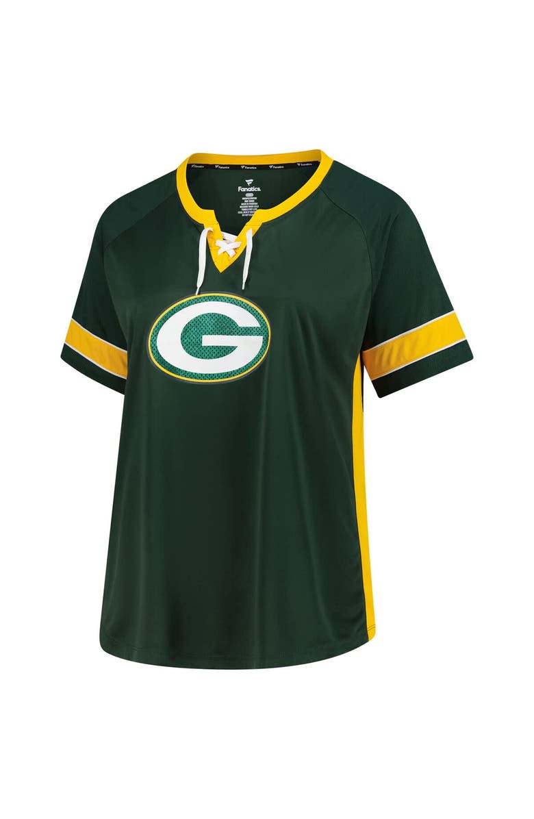 FANATICS Women's Fanatics Jordan Love Green Green Bay Packers Plus Size Name & Number Lace-Up T-Shirt, Alternate, color, Green