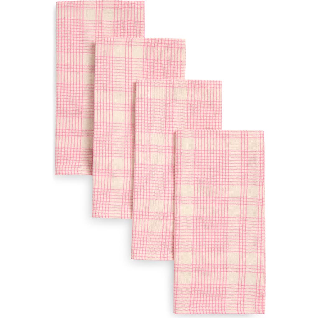 Heather Taylor Home Marianne Plaid Set of 4 Napkins in Peony  product