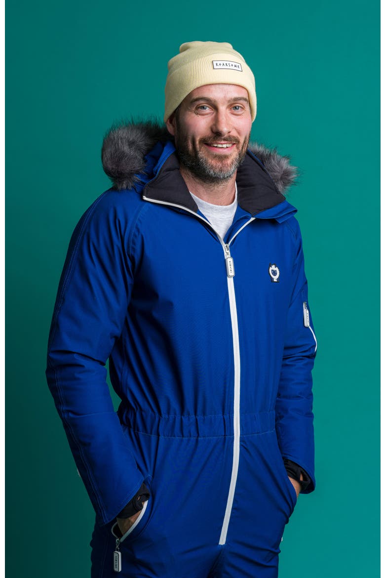 Frosty Mens Ski Suit, Alternate, color, Blue